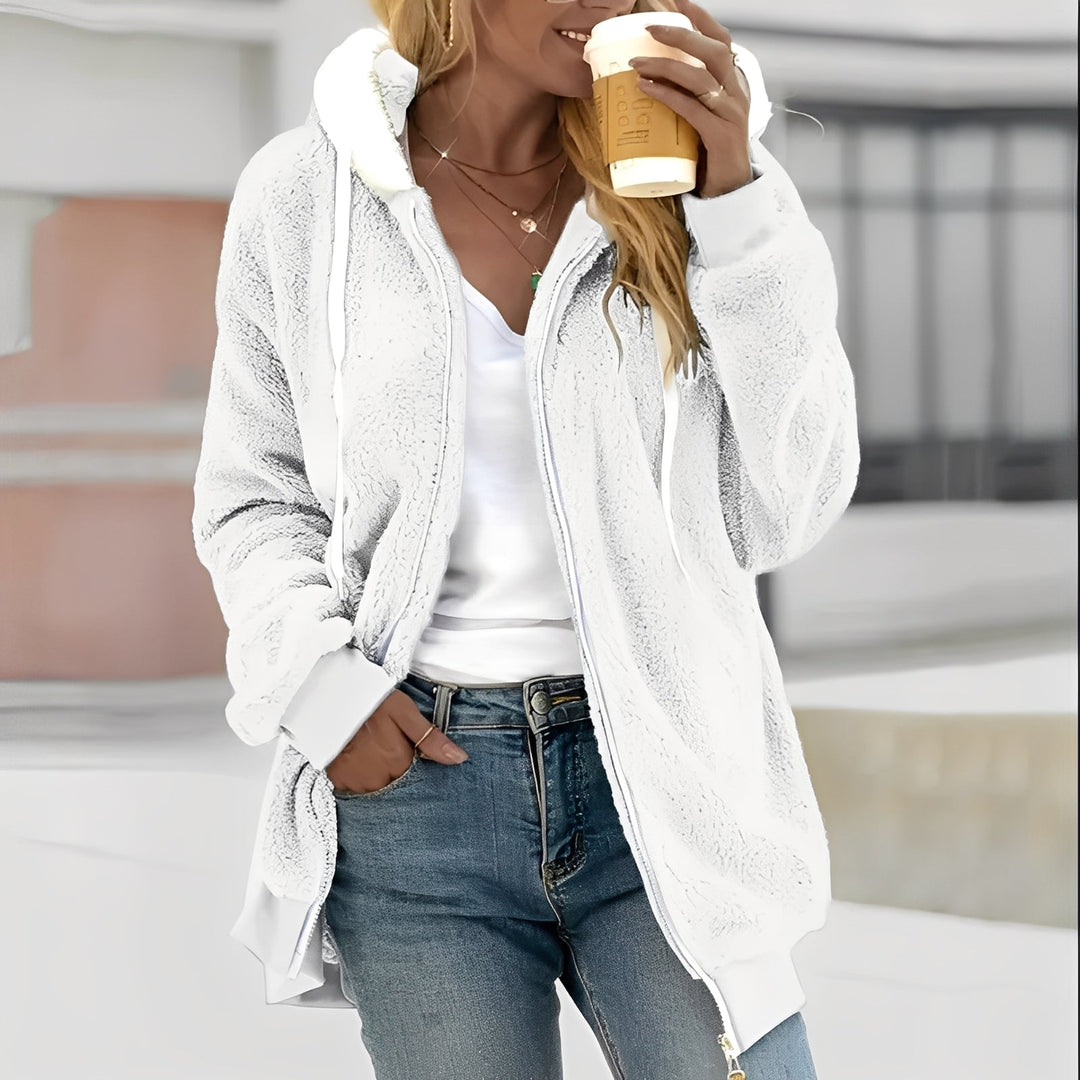Mirla | Dam Hoodie Fleecejacka för Välbefinnande-Eva Jonsson