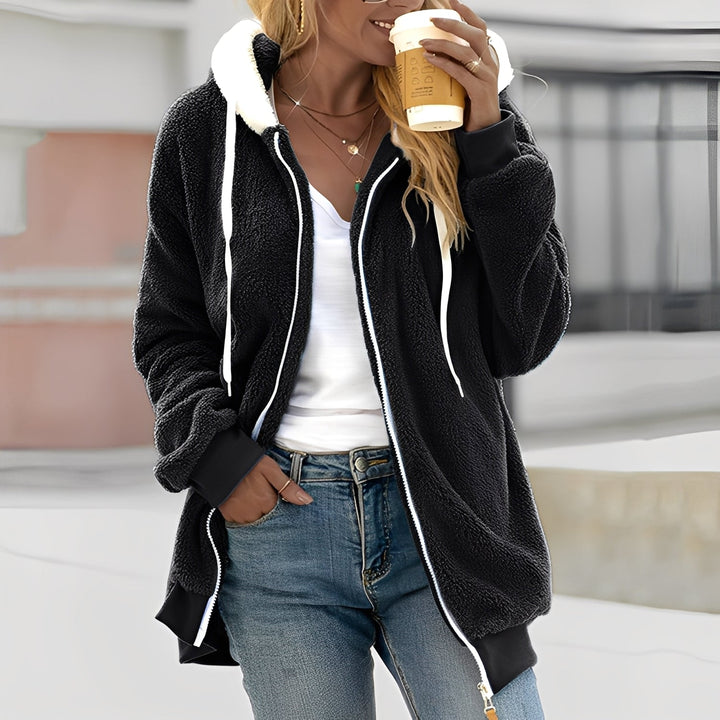 Mirla | Dam Hoodie Fleecejacka för Välbefinnande-Eva Jonsson