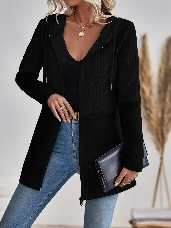 Mirla | Dam Hoodie T-shirt med dragkedja-Eva Jonsson