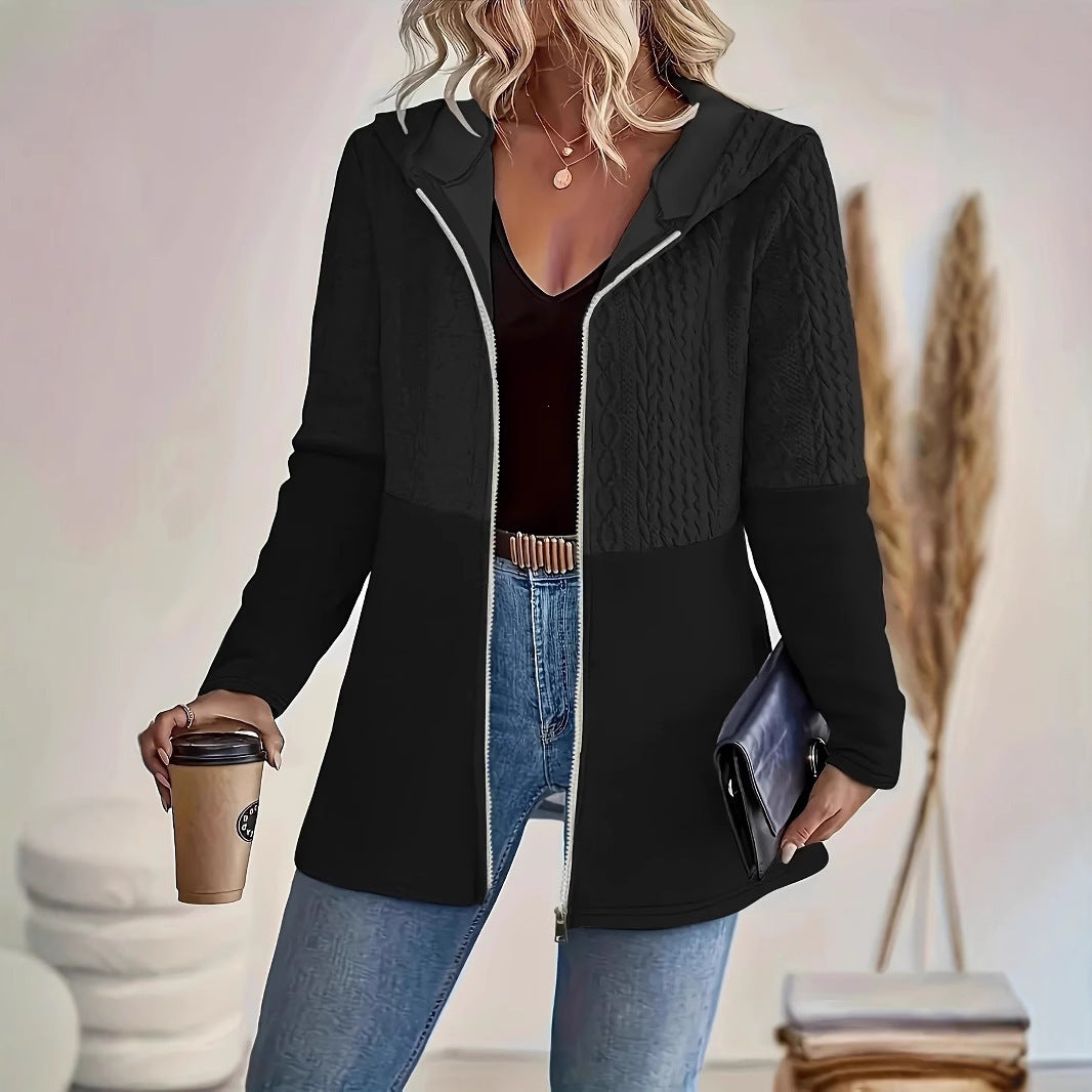 Mirla | Dam Hoodie T-shirt med dragkedja-Eva Jonsson