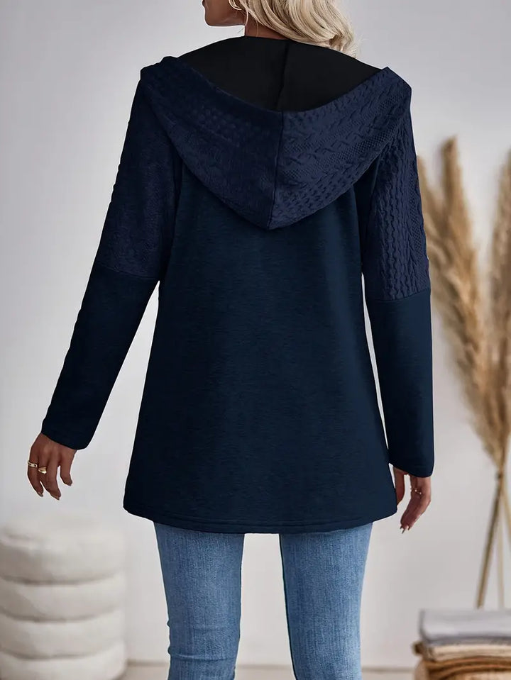 Mirla | Dam Hoodie T-shirt med dragkedja-Eva Jonsson