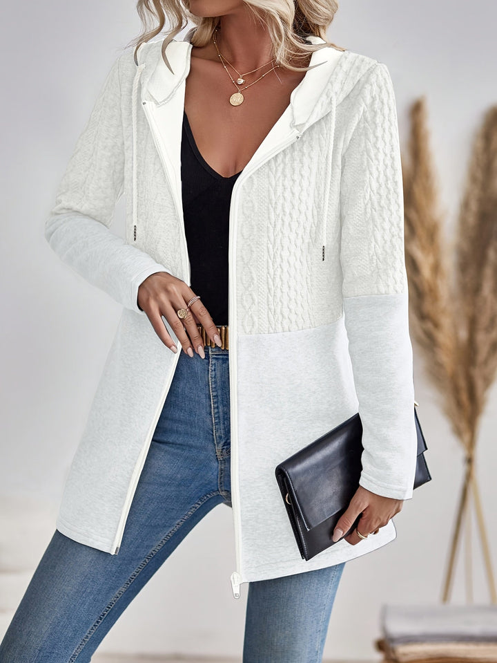 Mirla | Dam Hoodie T-shirt med dragkedja-Eva Jonsson