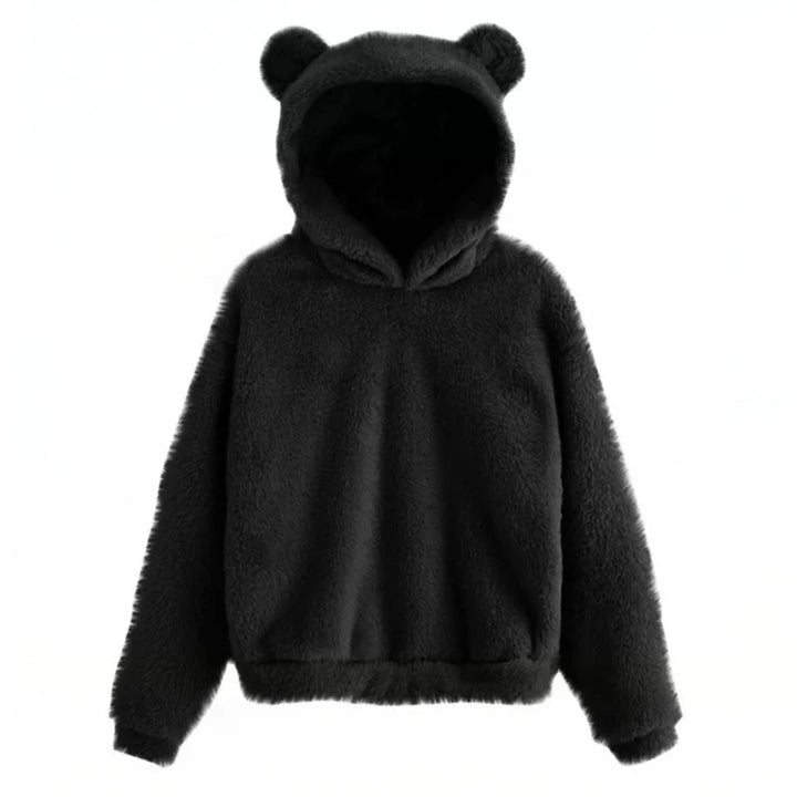 Mirla | Dam Hoodie med Teddybjörnöron-Eva Jonsson