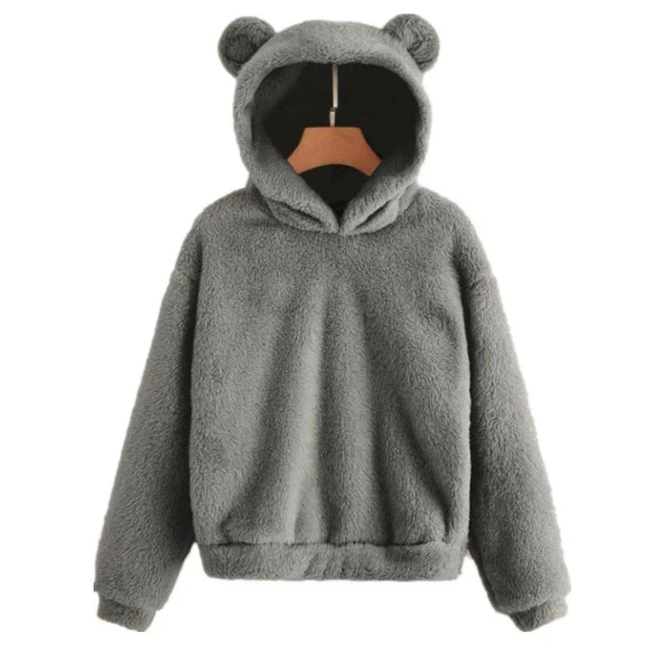 Mirla | Dam Hoodie med Teddybjörnöron-Eva Jonsson