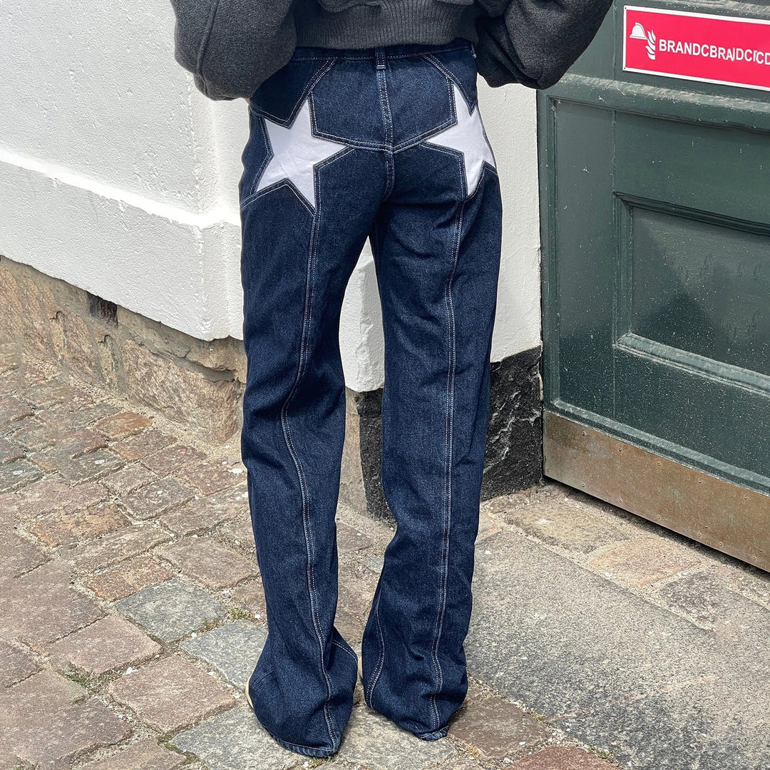 Mirla | Dam Jeans med Stjärnmönster-Eva Jonsson