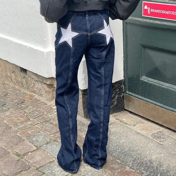 Mirla | Dam Jeans med Stjärnmönster-Eva Jonsson