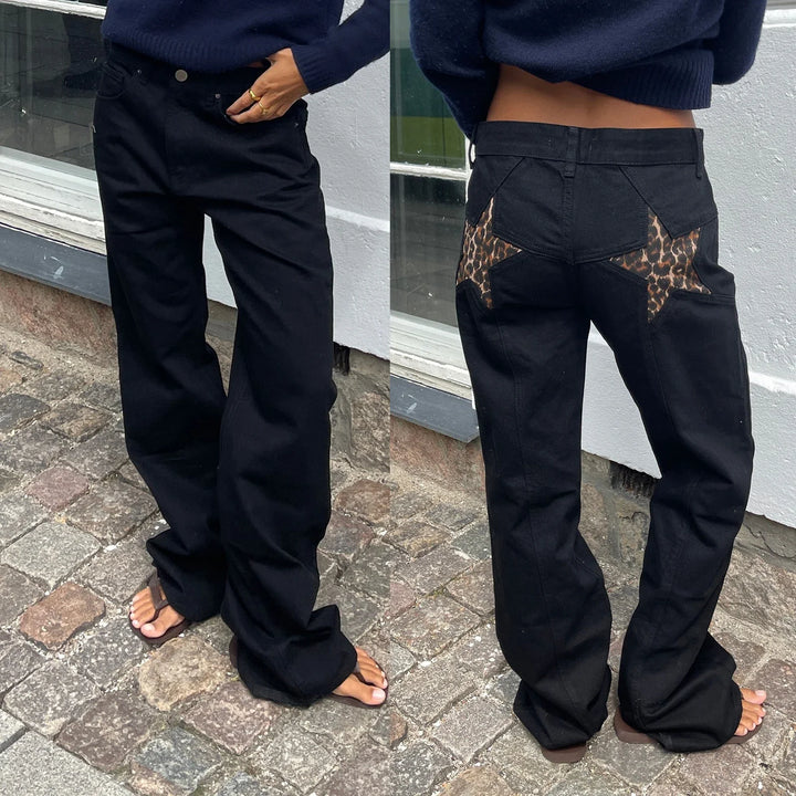 Mirla | Dam Jeans med Stjärnmönster-Eva Jonsson