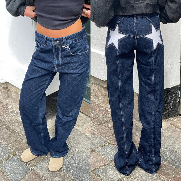 Mirla | Dam Jeans med Stjärnmönster-Eva Jonsson