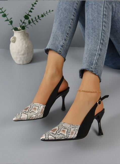Mirla | Dam Kitten Heels Svart-Eva Jonsson