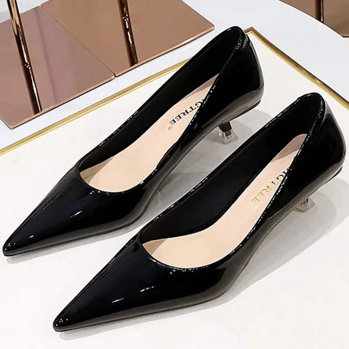 Mirla | Dam Kitten Heels Svart-Eva Jonsson