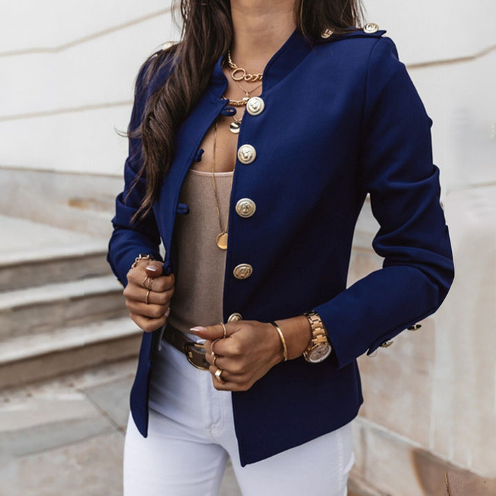 Mirla | Dam Knapp-Front Militärstil Jacka-Eva Jonsson