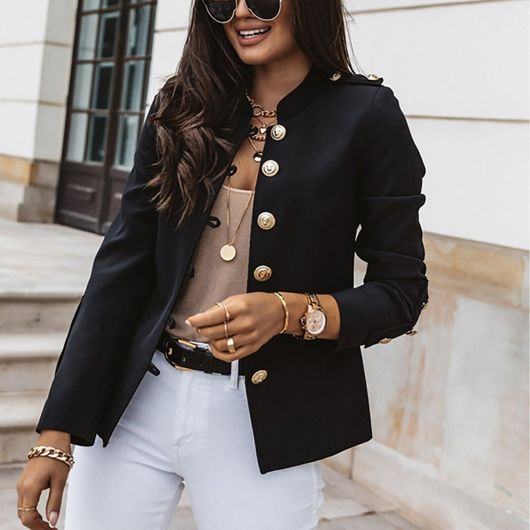 Mirla | Dam Knapp-Front Militärstil Jacka-Eva Jonsson