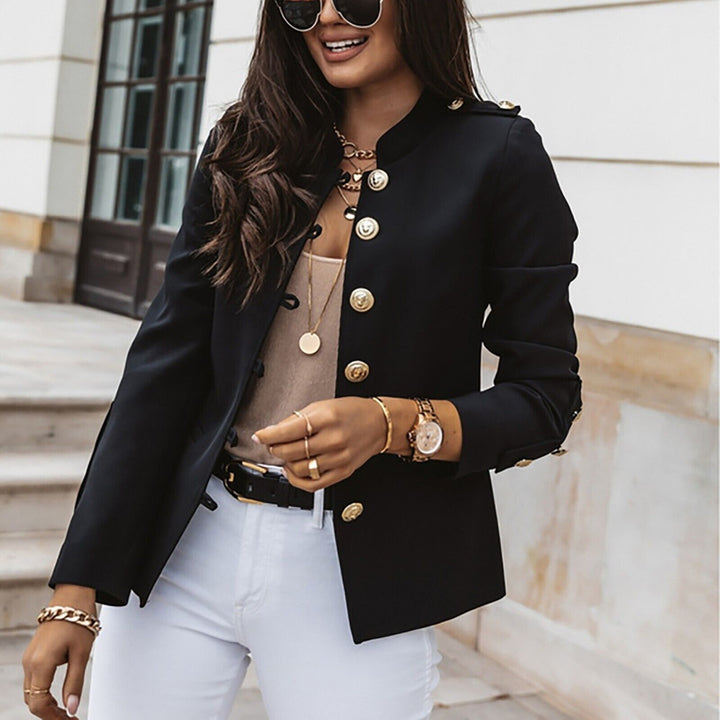 Mirla | Dam Knapp-Front Militärstil Jacka-Eva Jonsson