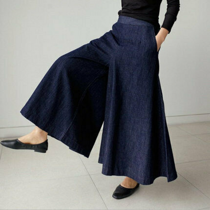 Mirla | Dam Löst Denim Byxor-Eva Jonsson