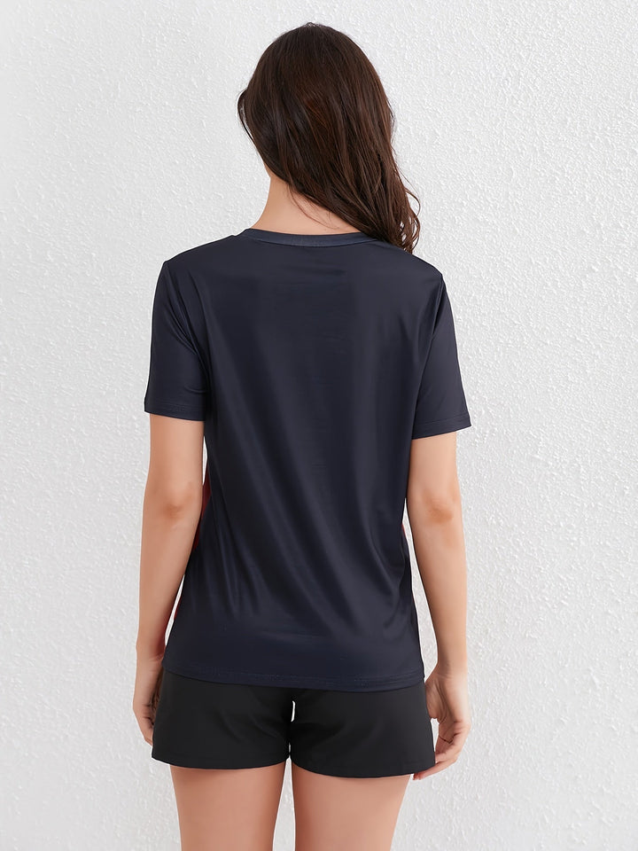 Mirla | Dam Ombre Sport T-shirt med Korta Ärmar-Eva Jonsson