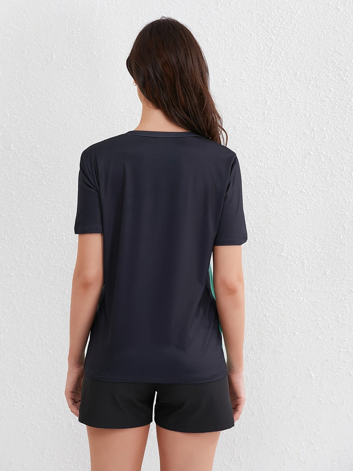 Mirla | Dam Ombre Sport T-shirt med Korta Ärmar-Eva Jonsson
