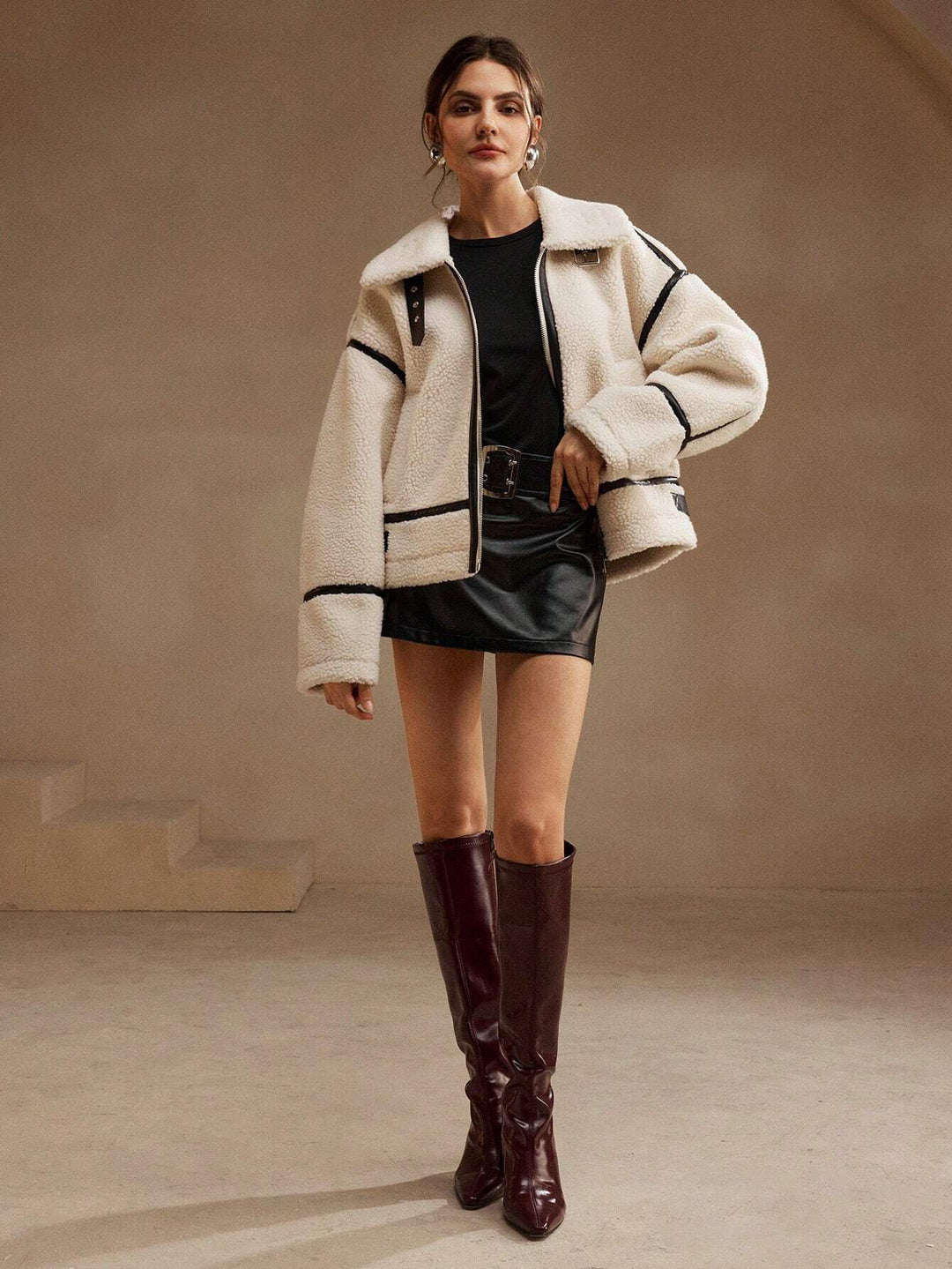 Mirla | Dam Overized Sherpa Jacka-Eva Jonsson