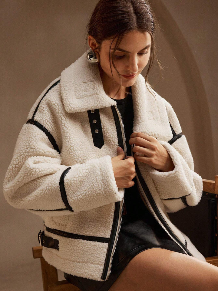 Mirla | Dam Overized Sherpa Jacka-Eva Jonsson