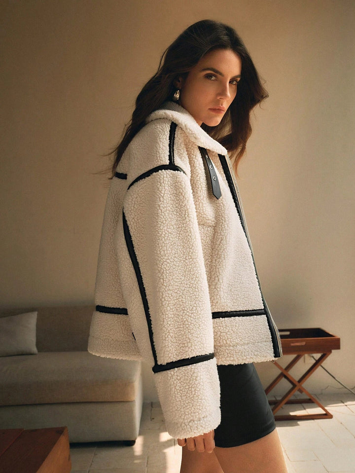 Mirla | Dam Overized Sherpa Jacka-Eva Jonsson