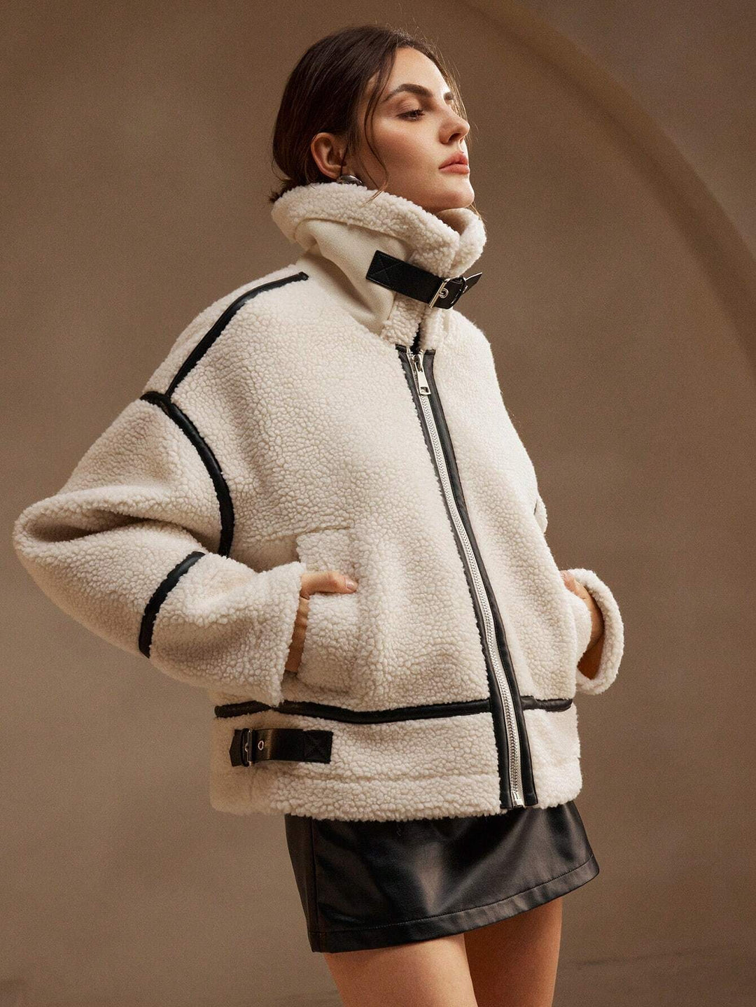Mirla | Dam Overized Sherpa Jacka-Eva Jonsson