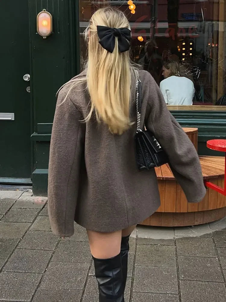 Mirla | Dam Oversized Dubbelknäppt Kappa-Eva Jonsson