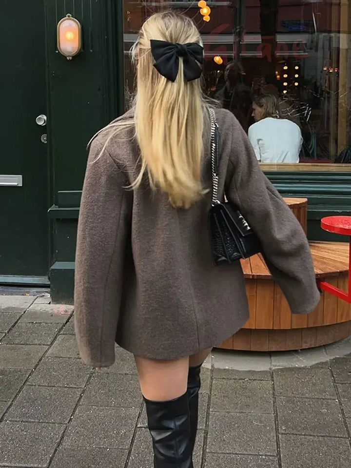 Mirla | Dam Oversized Dubbelknäppt Kappa-Eva Jonsson