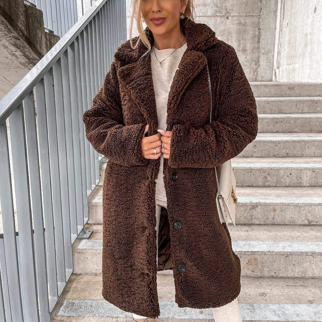 Mirla | Dam Oversized Teddy Långkappa-Eva Jonsson