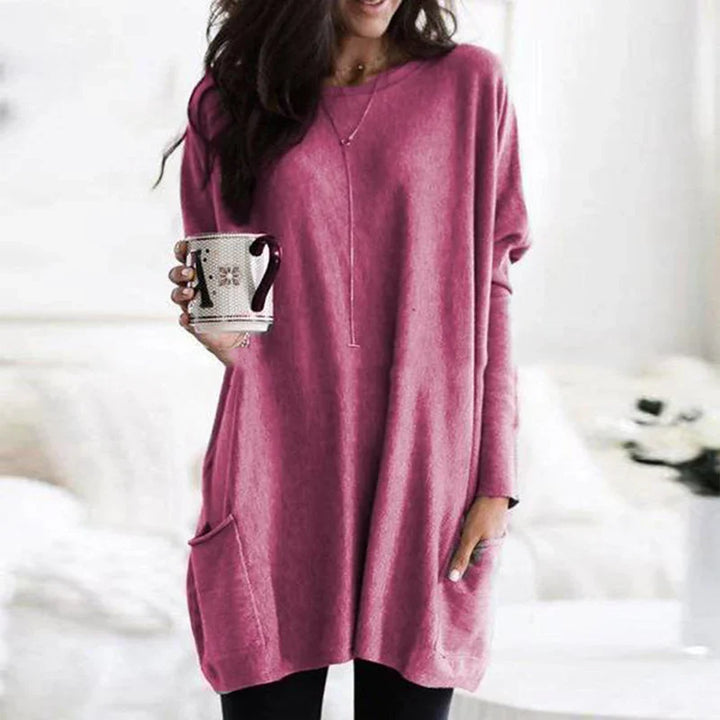 Mirla | Dam Oversized-Tunika Tröja för Avslappnad Komfort-Eva Jonsson