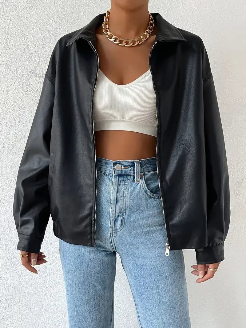 Mirla | Dam Oversized Zip-Up Jacka-Eva Jonsson