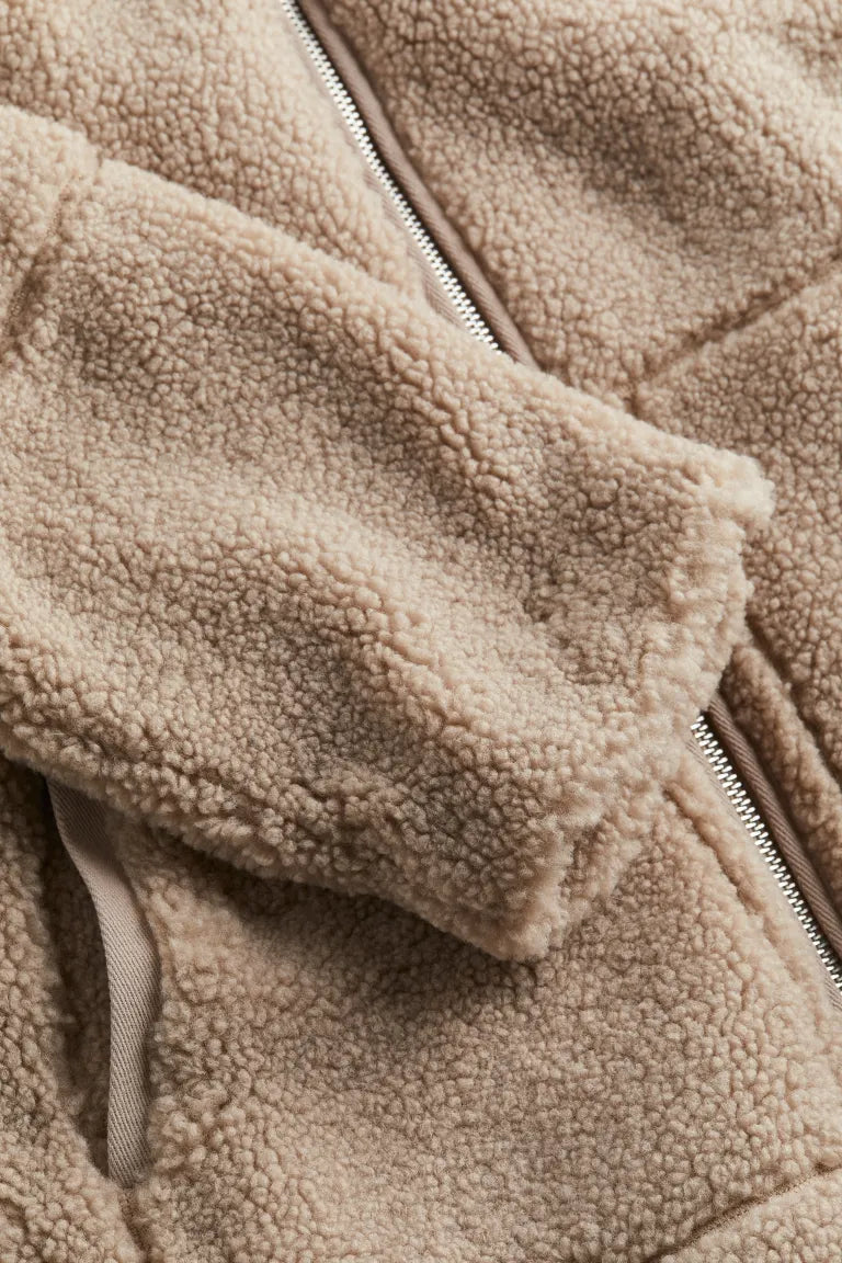 Mirla | Dam Relaxed Fit Teddy Zip-Up Jacka-Eva Jonsson