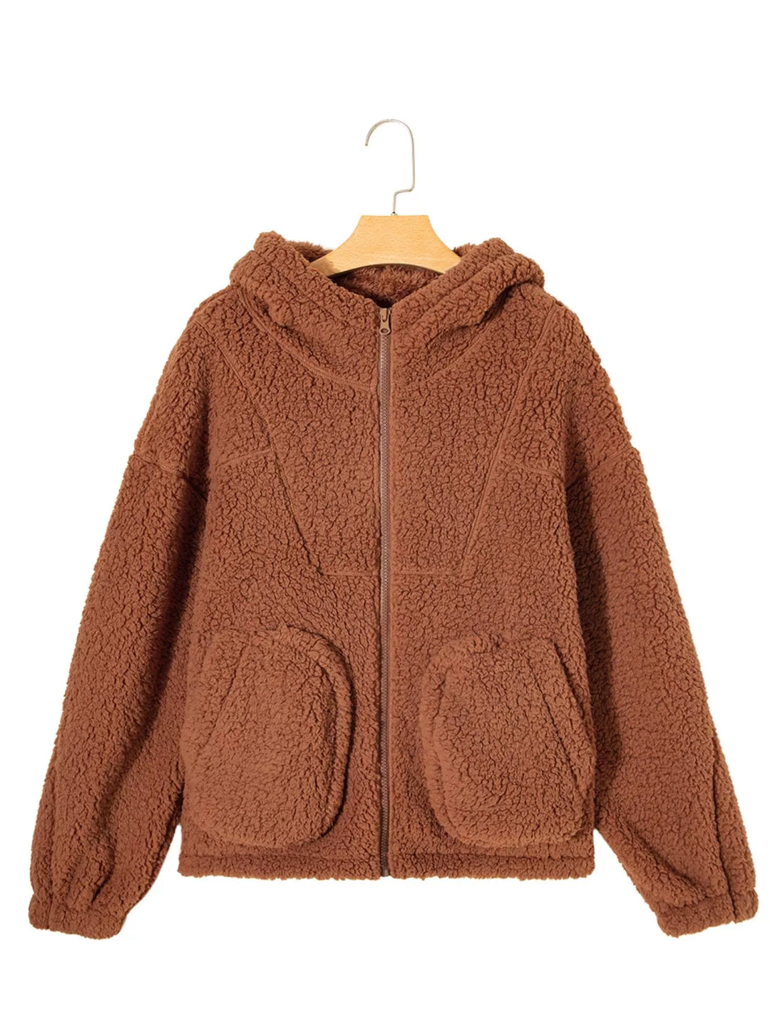 Mirla | Dam Relaxed Fit Zip Up Teddyjacka-Eva Jonsson