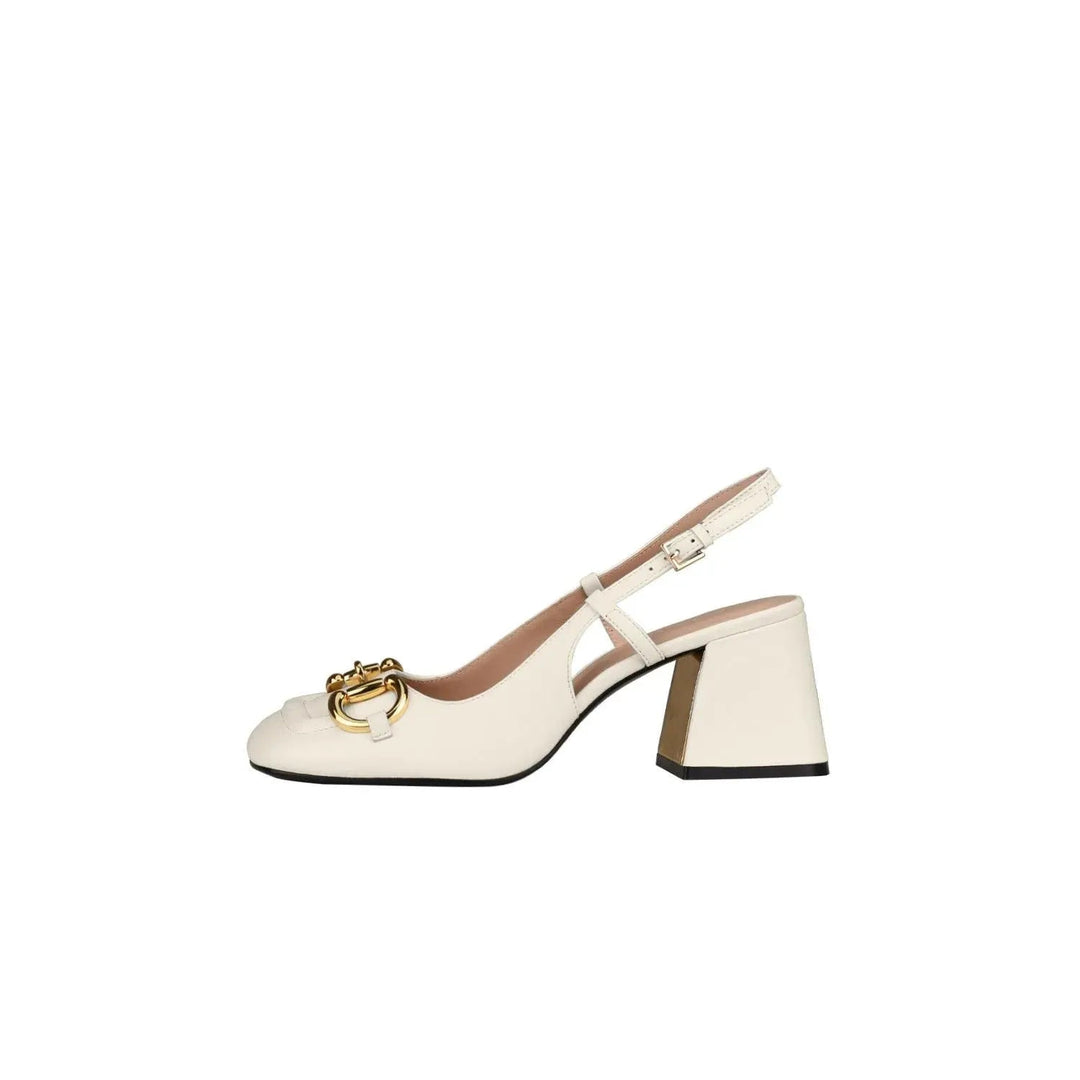 Mirla | Dam Retro-skor med Höga Klackar och Spänne - Tidlös Elegans och Stil-Eva Jonsson