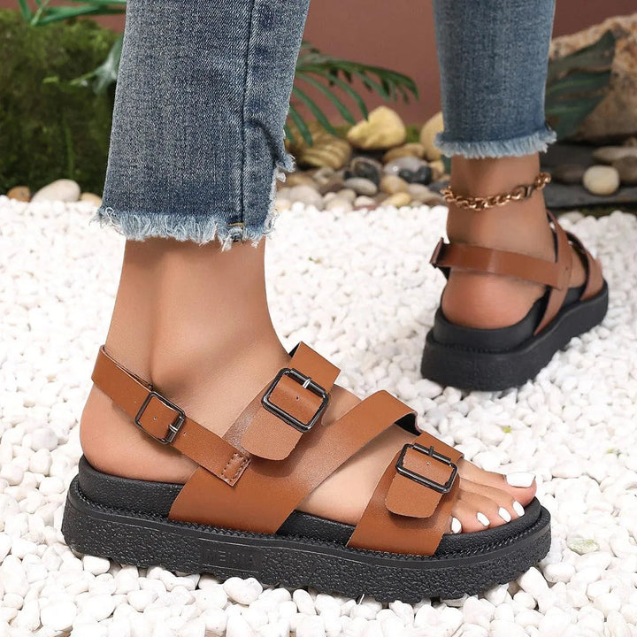 Mirla | Dam Sandaler Med Tjock Sula Casual-Eva Jonsson