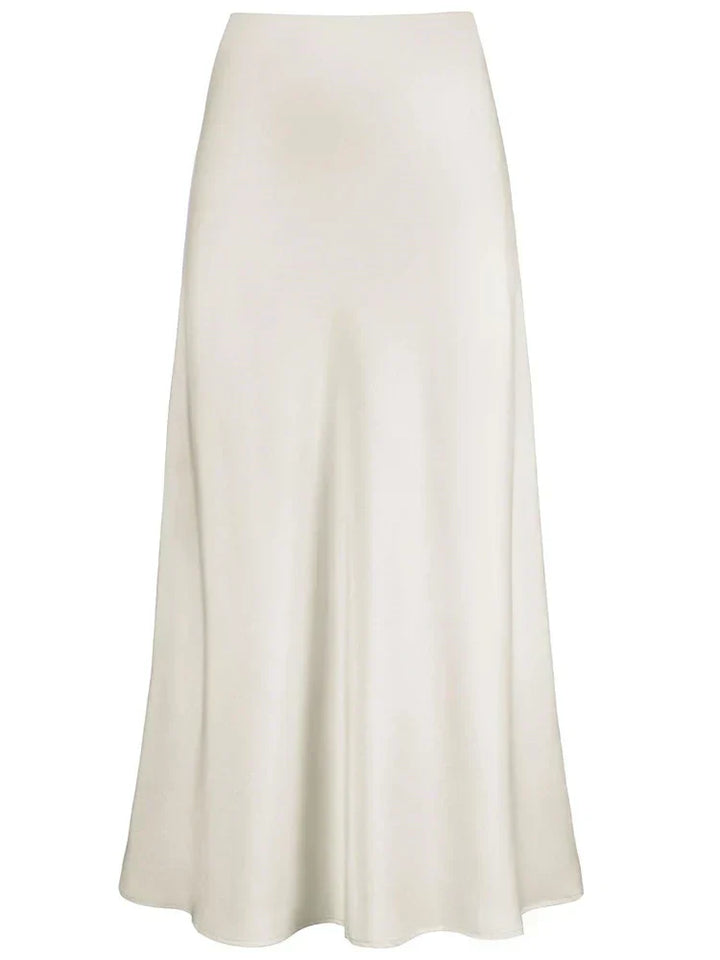 Mirla | Dam Satin Silke Kjolar Sommar Vår Koreansk Mode Kläder Kontor Damer Långa Kjolar Elegant Svart Maxi Kjolar för Damer-Eva Jonsson