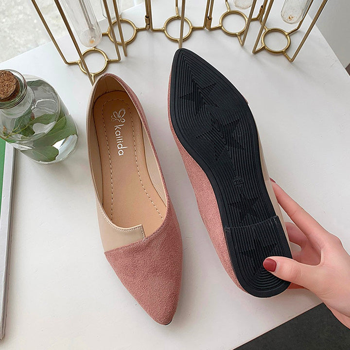 Mirla | Dam Splice Färg Mule Loafers Spets Tå-Eva Jonsson