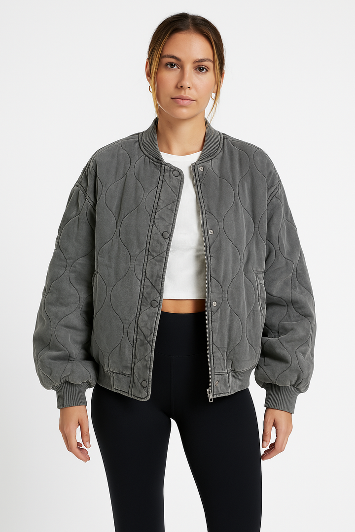 Mirla | Dam Steppad Oversized Bombarjacka-Eva Jonsson