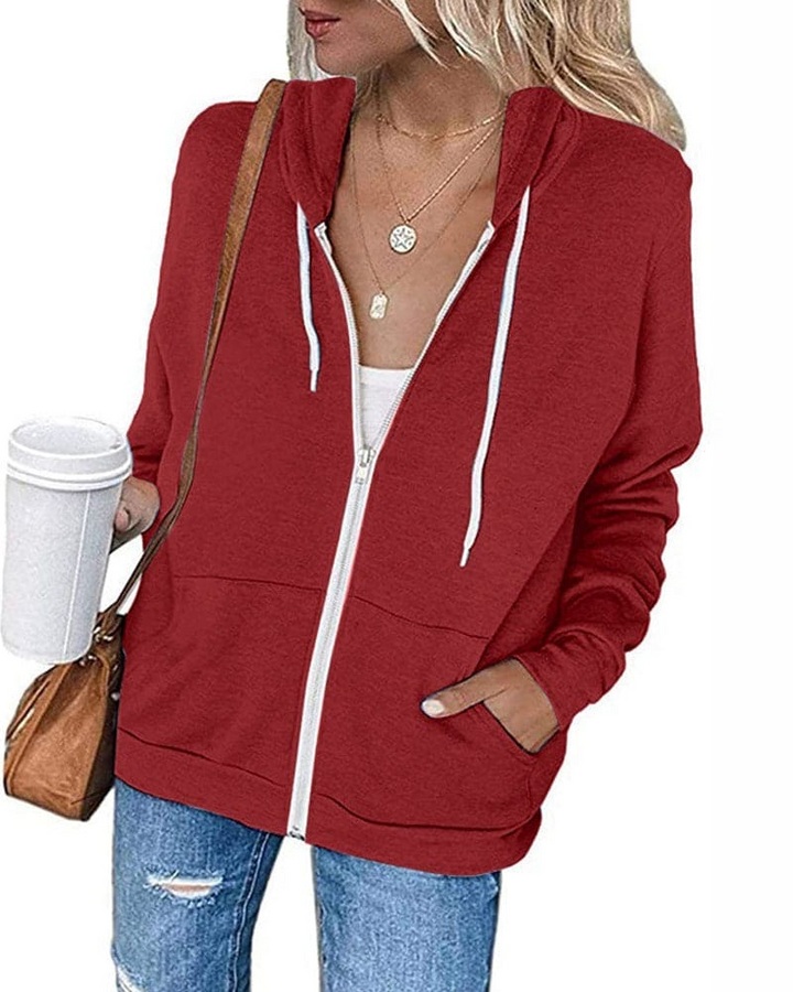 Mirla | Dam Svart Zip-Hoodie-Eva Jonsson