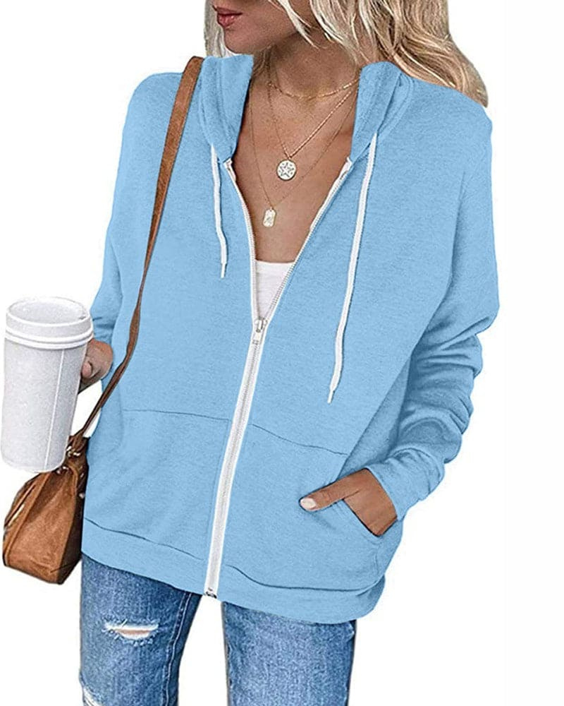 Mirla | Dam Svart Zip-Hoodie-Eva Jonsson