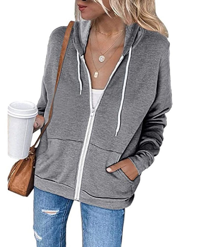 Mirla | Dam Svart Zip-Hoodie-Eva Jonsson
