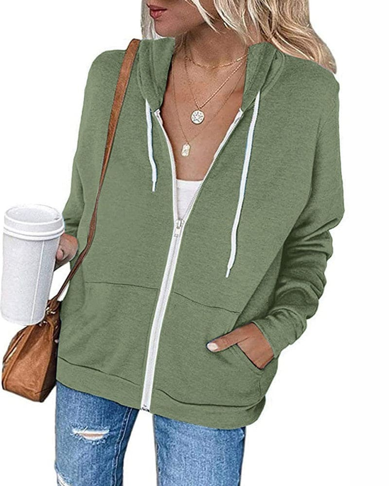 Mirla | Dam Svart Zip-Hoodie-Eva Jonsson