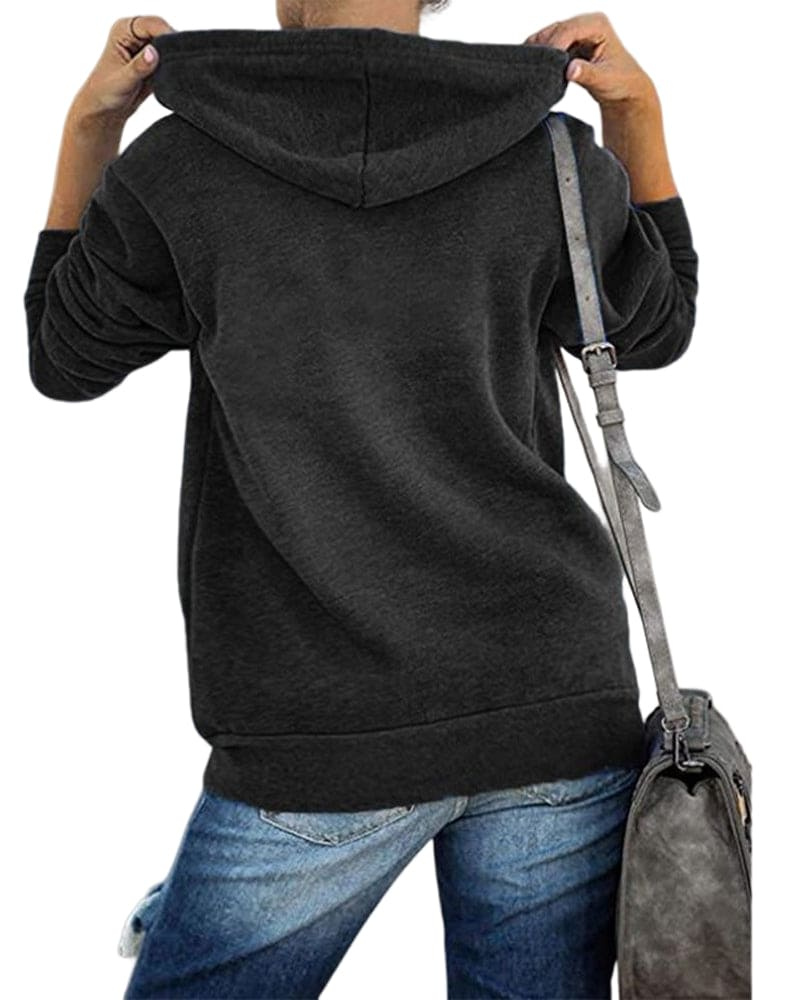 Mirla | Dam Svart Zip-Hoodie-Eva Jonsson