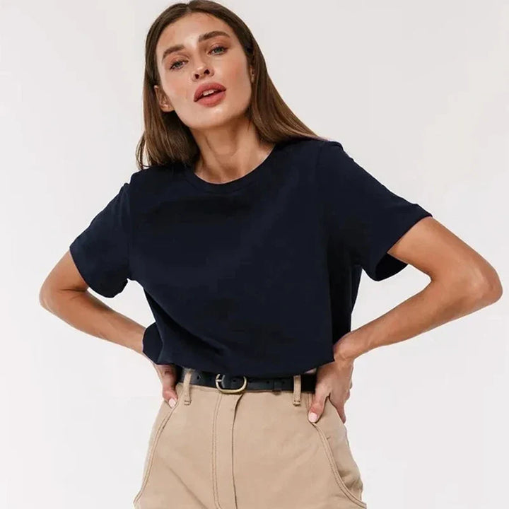 Mirla | Dam T-shirt Av 100% Bomull-Eva Jonsson