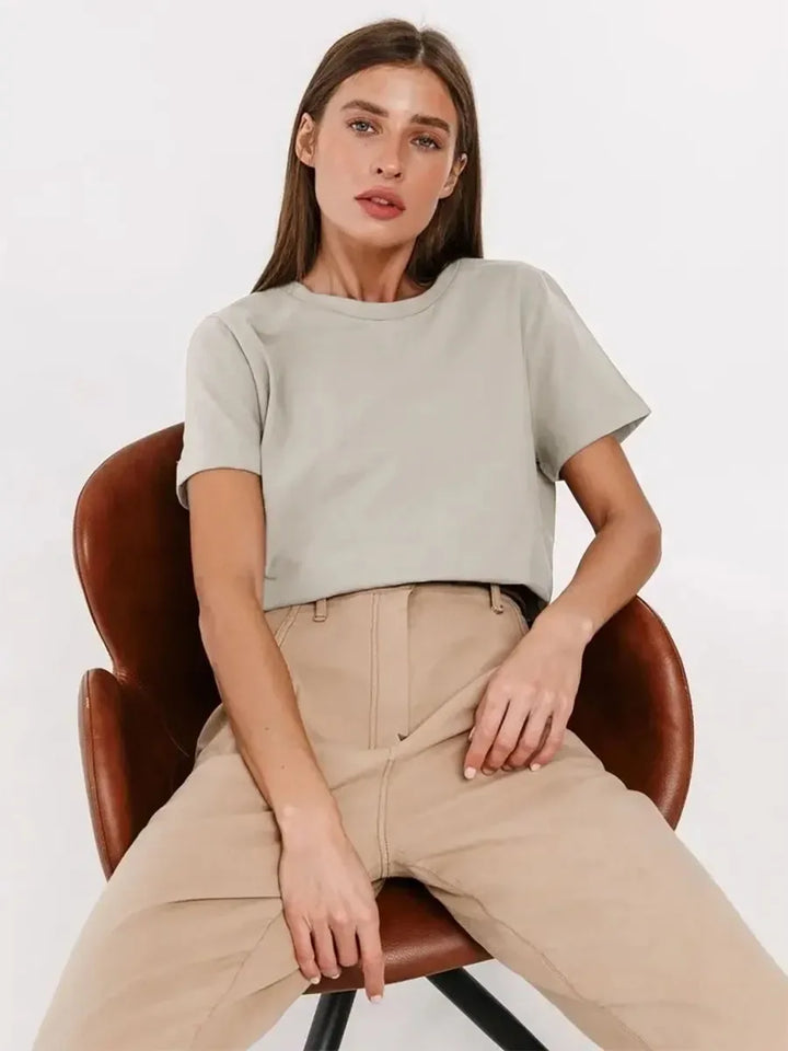 Mirla | Dam T-shirt Av 100% Bomull-Eva Jonsson