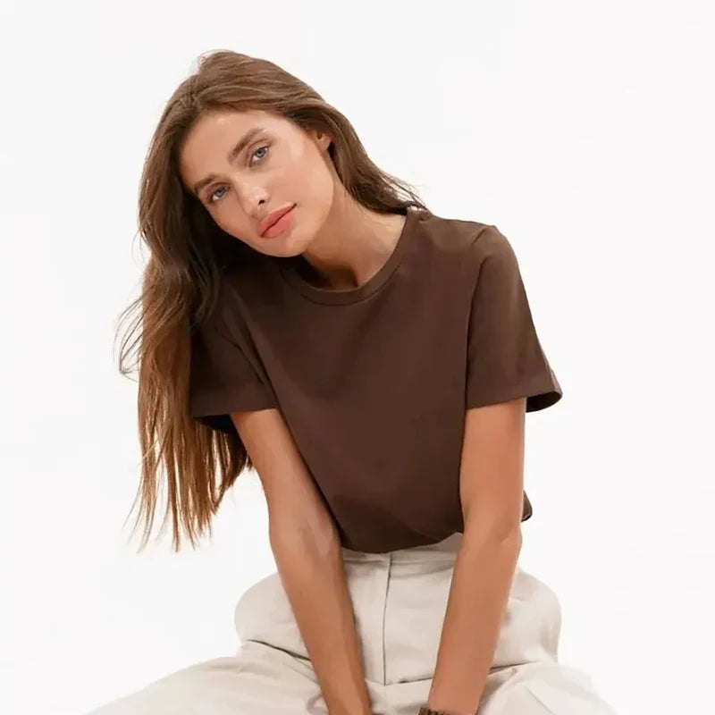 Mirla | Dam T-shirt Av 100% Bomull-Eva Jonsson