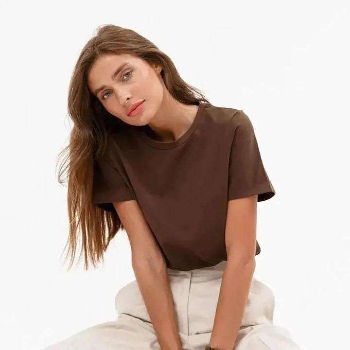 Mirla | Dam T-shirt Av 100% Bomull-Eva Jonsson
