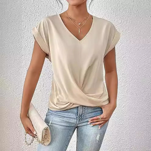 Mirla | Dam-T-shirt Oregelbundet Snitt-Eva Jonsson