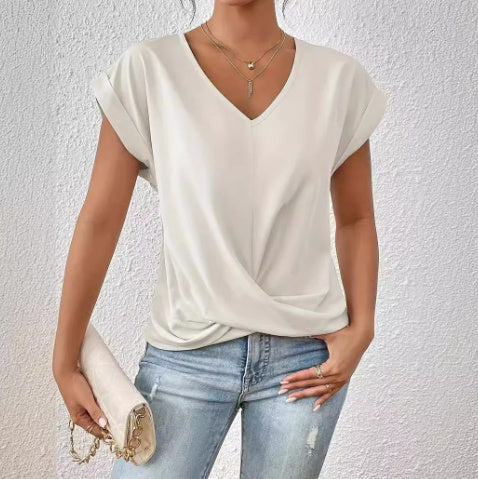 Mirla | Dam-T-shirt Oregelbundet Snitt-Eva Jonsson