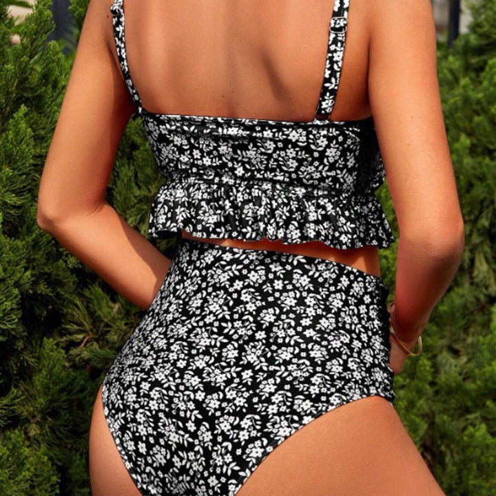 Mirla | Dam Tankini-set med Lekfull Rynkning och Högt Bensnitt-Eva Jonsson