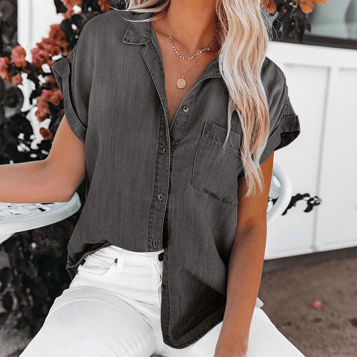 Mirla | Dam Top Stilig Jeansblus Avslappnad och Modern Look-Eva Jonsson