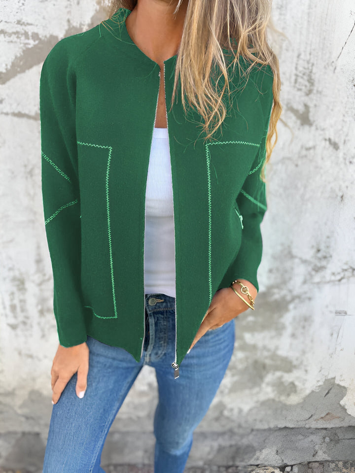 Mirla | Dam Zip Jacka med fickor-Eva Jonsson
